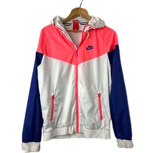 Nike Vintage Colorblock Windrunner Jacket Unisex S White Coral Purple Rare 80s